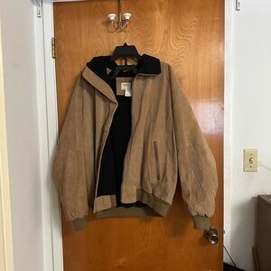 Leather workwear jacket